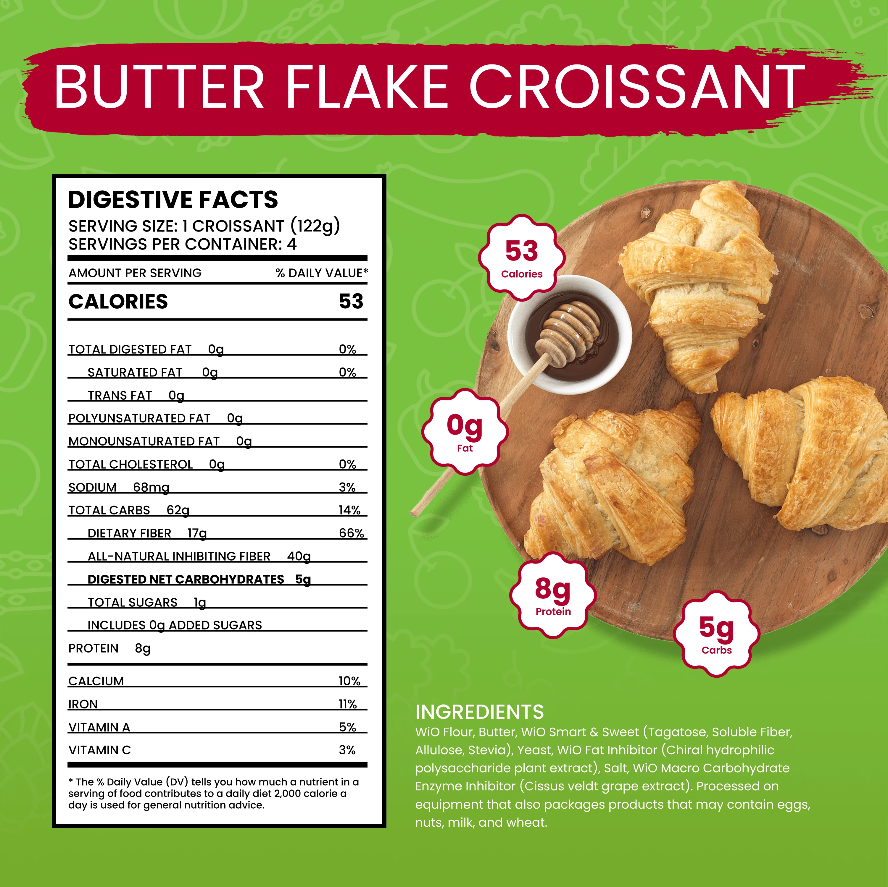 WiO Butter Flake Croissants (4-Pack) - Image 6