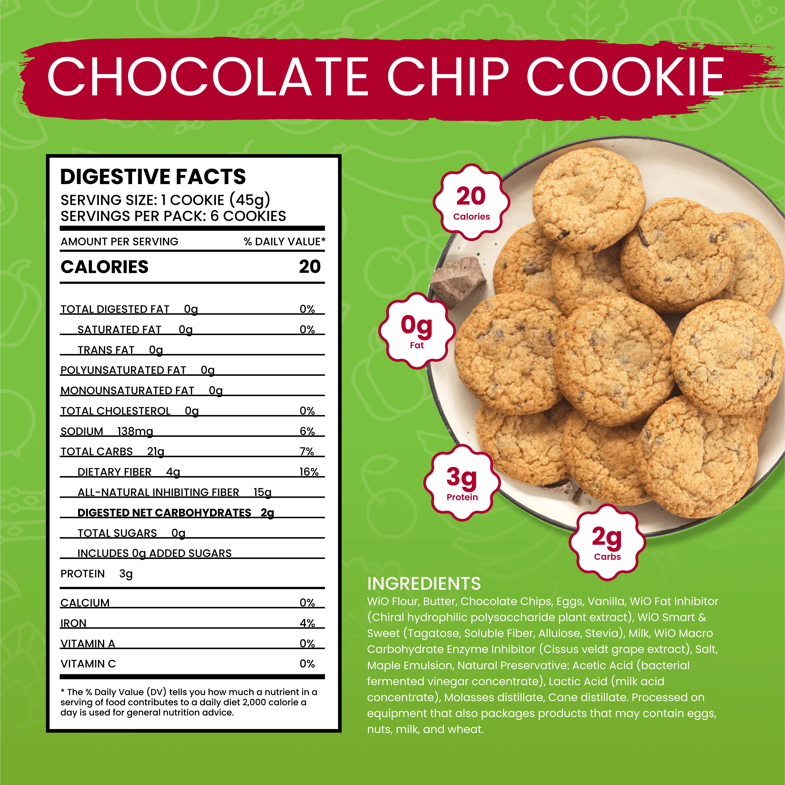WiO Chocolate Chip Cookie (6-Pack) - Image 5