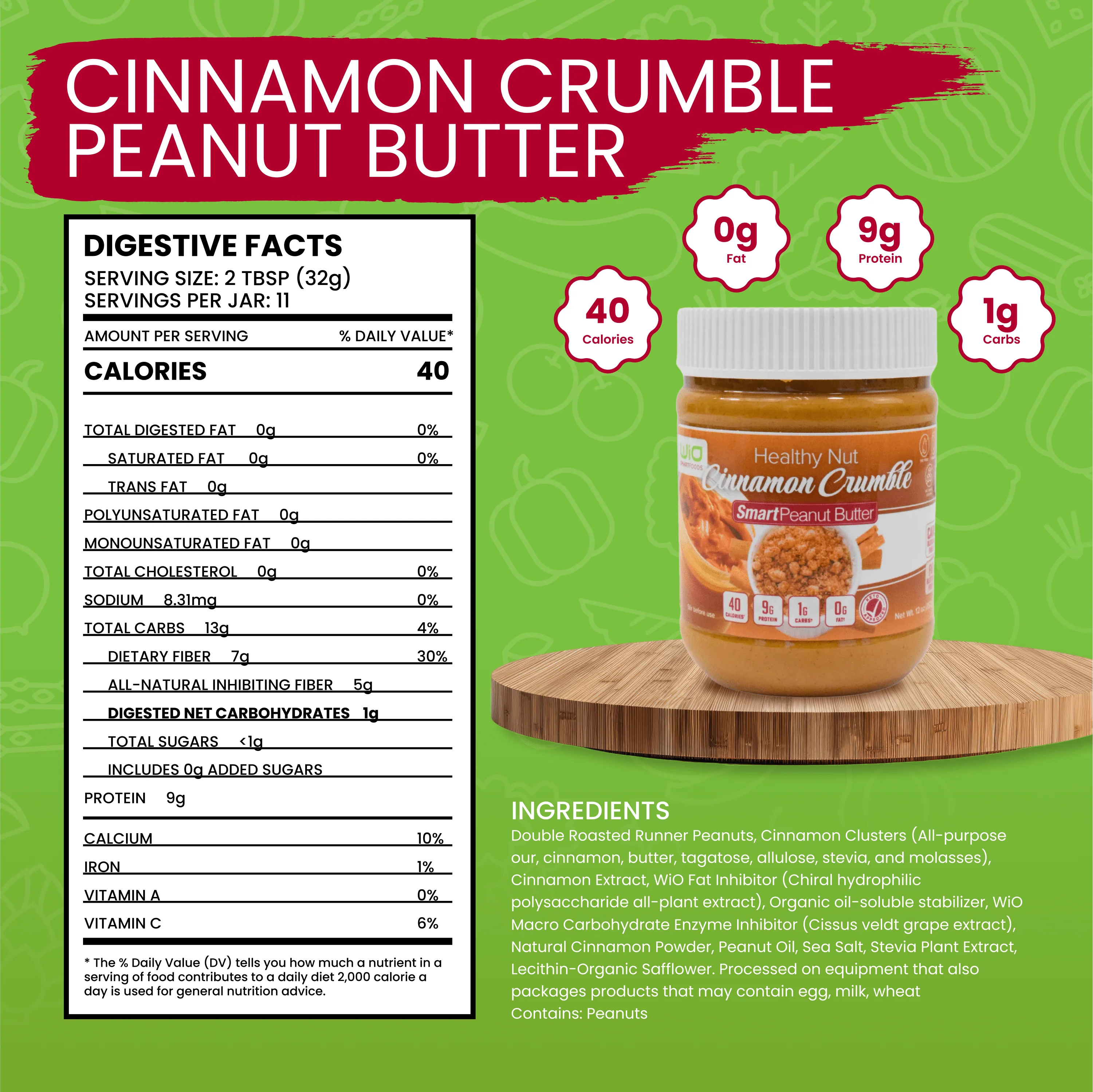 WiO Cinnamon Crumble Peanut Butter - Image 5