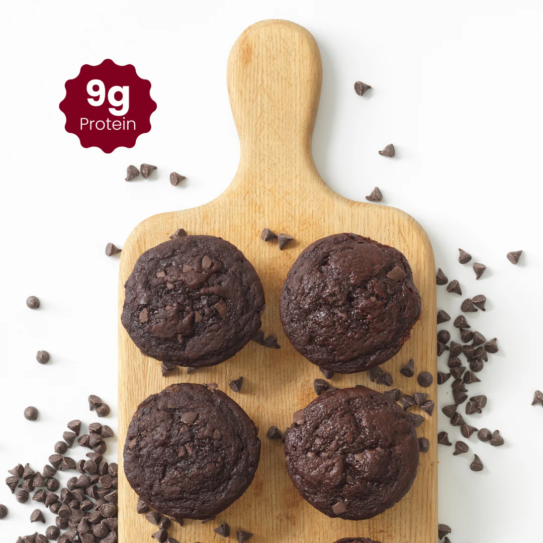 WiO Double Chocolate Chip Muffin (4-pack) - Image 4