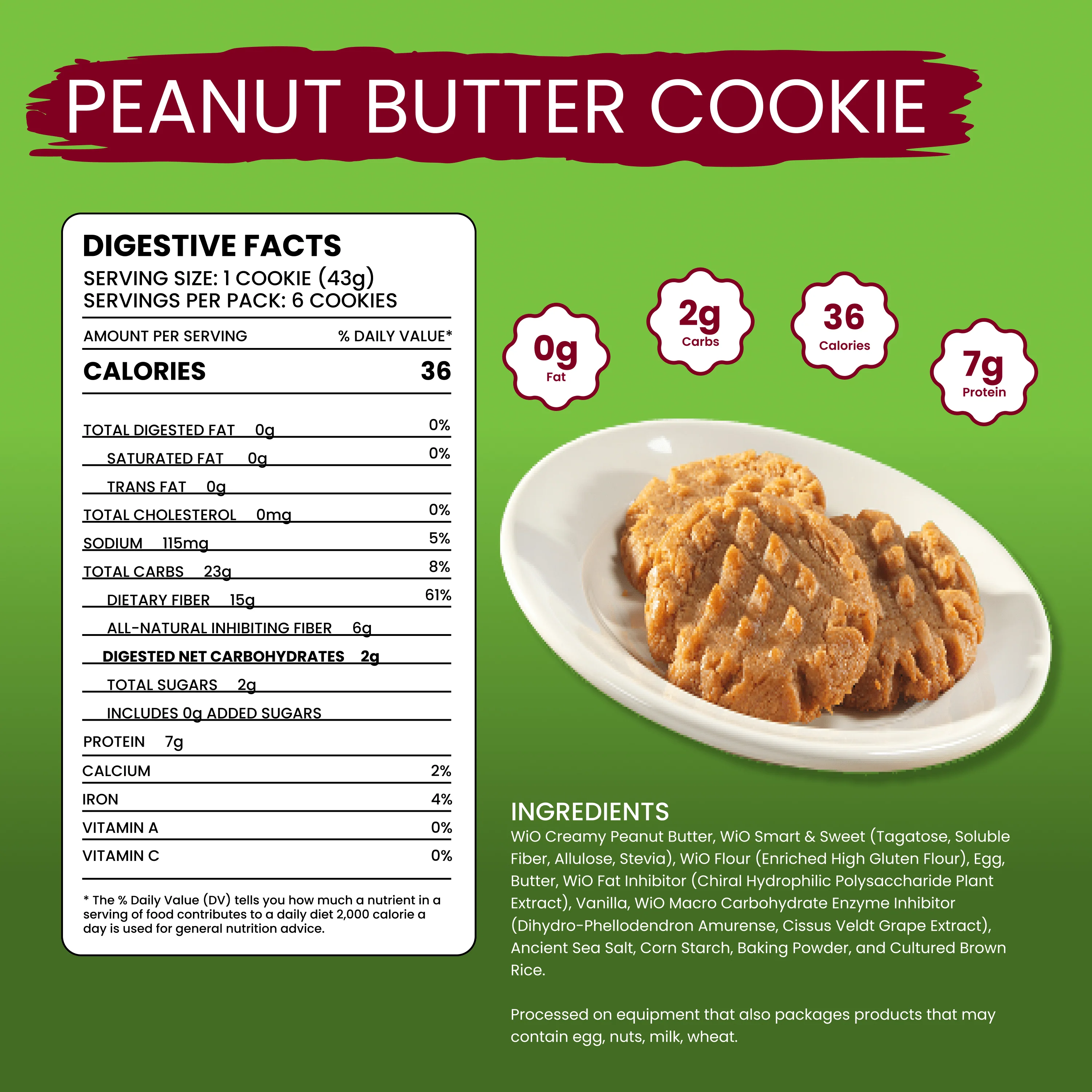 WiO Peanut Butter Cookies (6-Pack) - Image 5